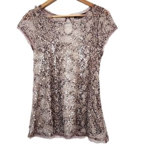 INC sequin sheer top...gorgeous